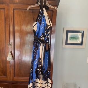 NWT Reiss Erin Palm Print Midi Dress -  Size 2